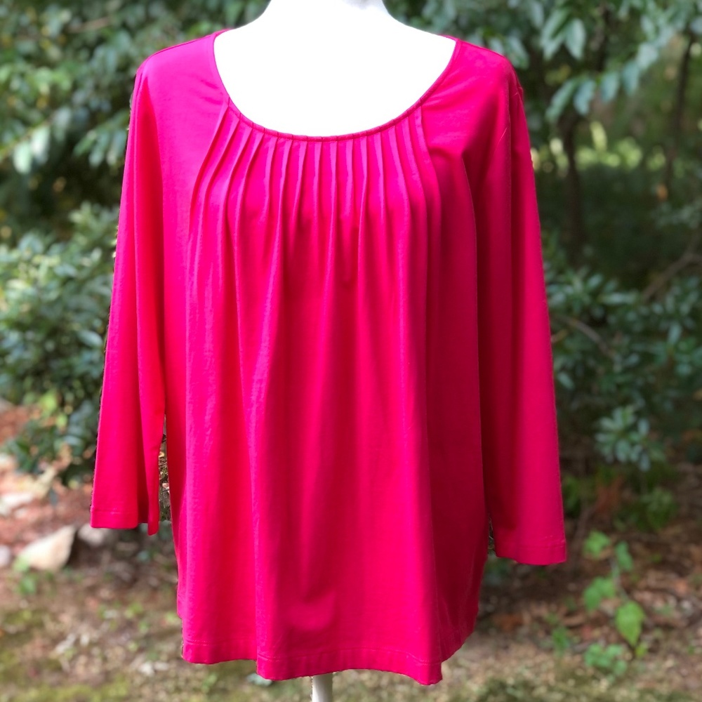 Land's End Pink Blouse Size L Petite, NWT
